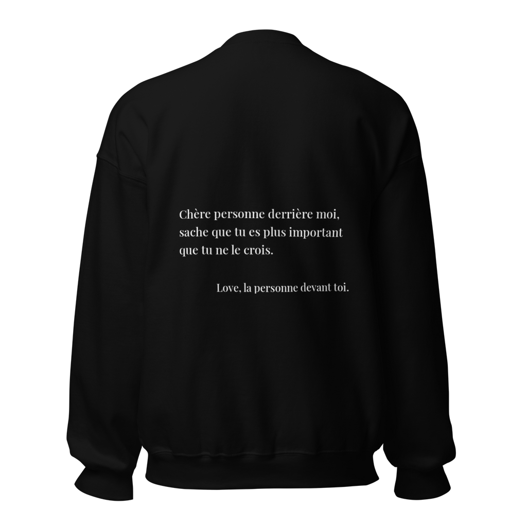 fiche produit stay strong sweatshirt noir message au dos