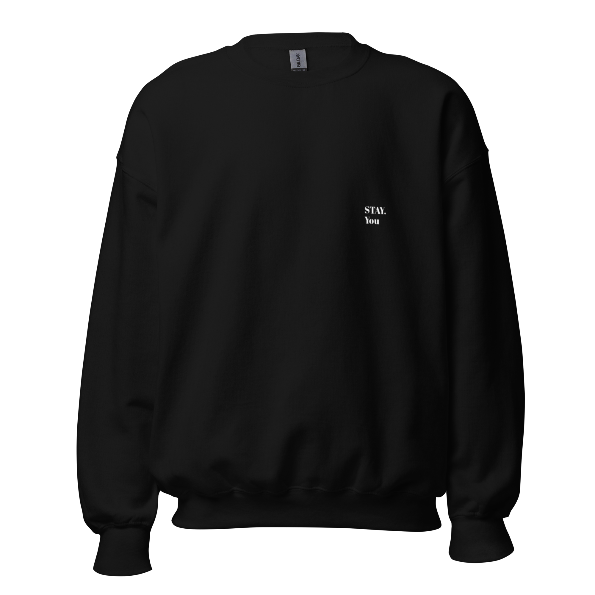 fiche produit stay you sweatshirt noir face logo