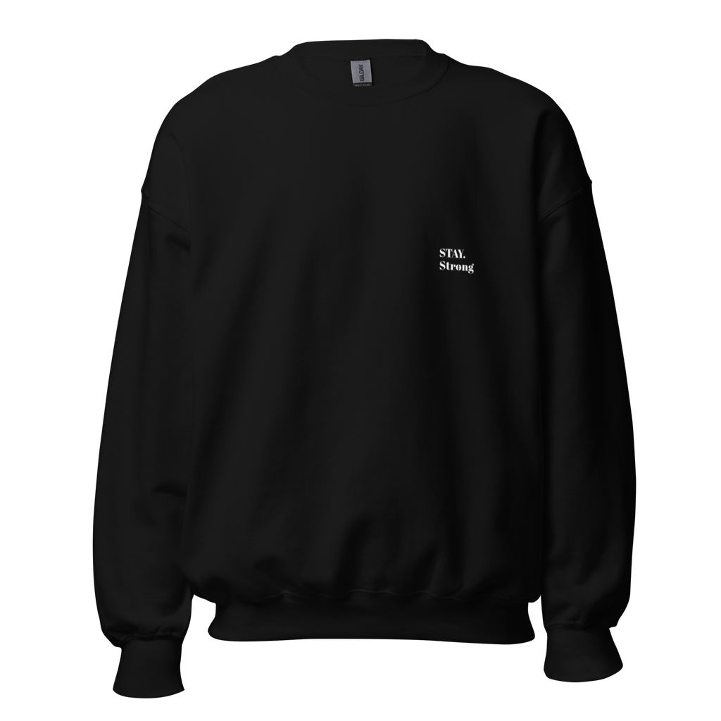 fiche produit stay strong sweatshirt noir face logo 