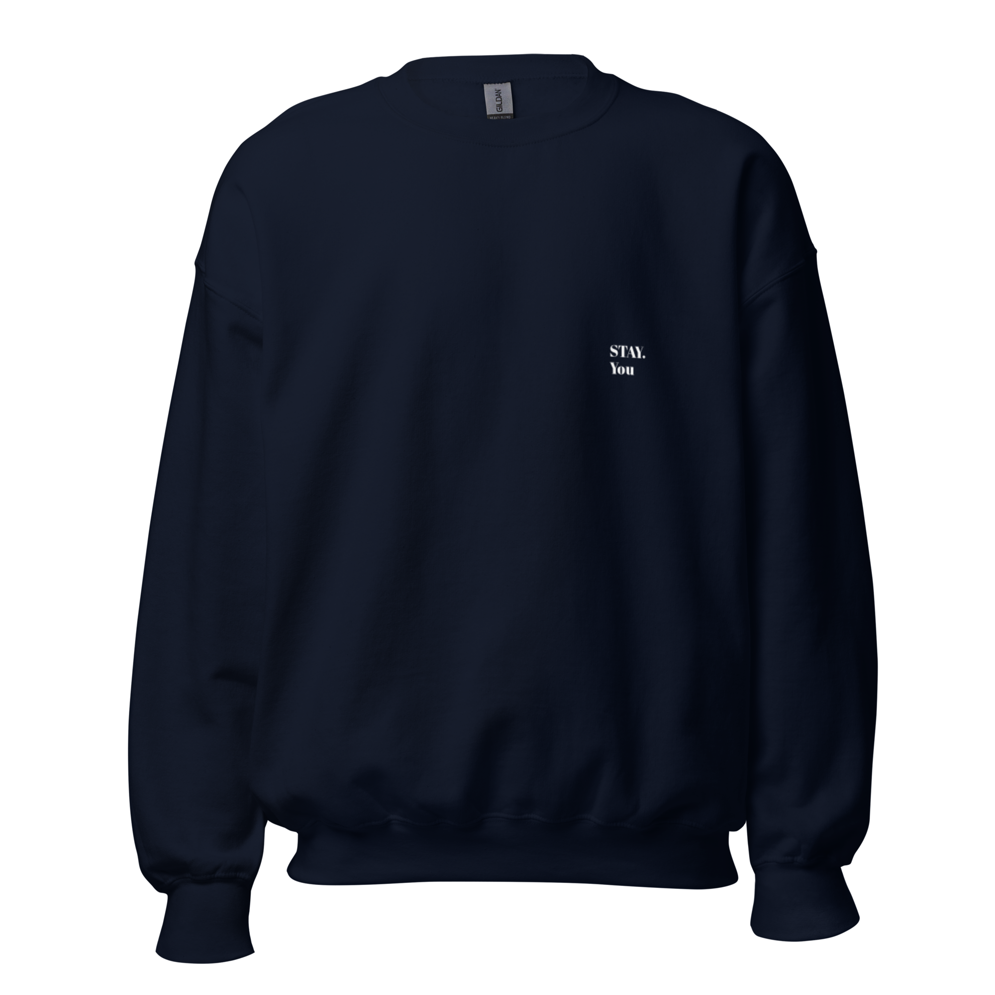 fiche produit stay you sweatshirt bleu face logo