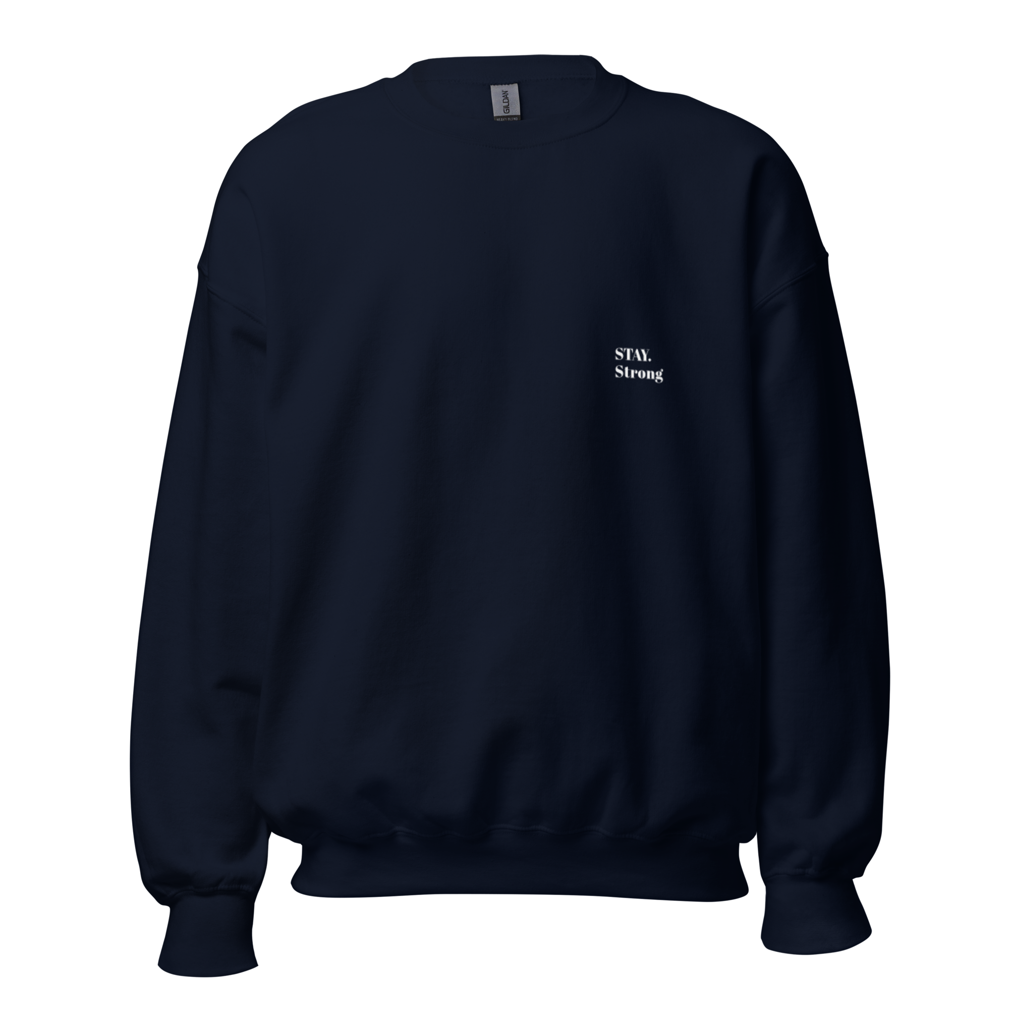 fiche produit stay strong sweatshirt bleu face logo 