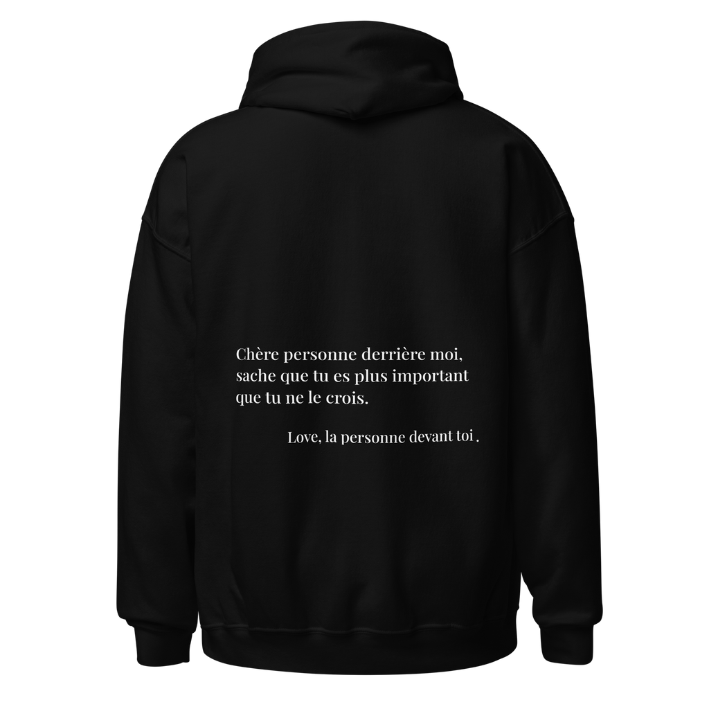 fiche produit stay strong hoodie noir message au dos