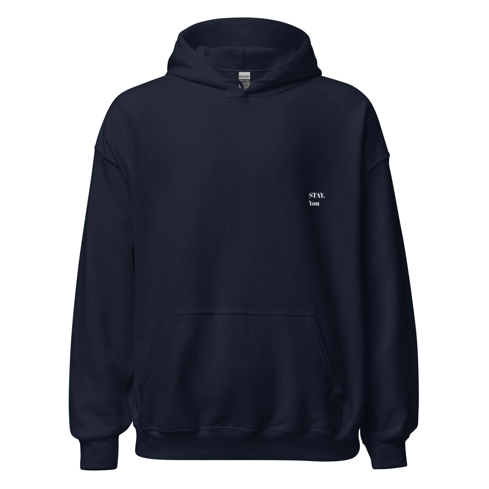 fiche produit stay you hoodie bleu face logo 