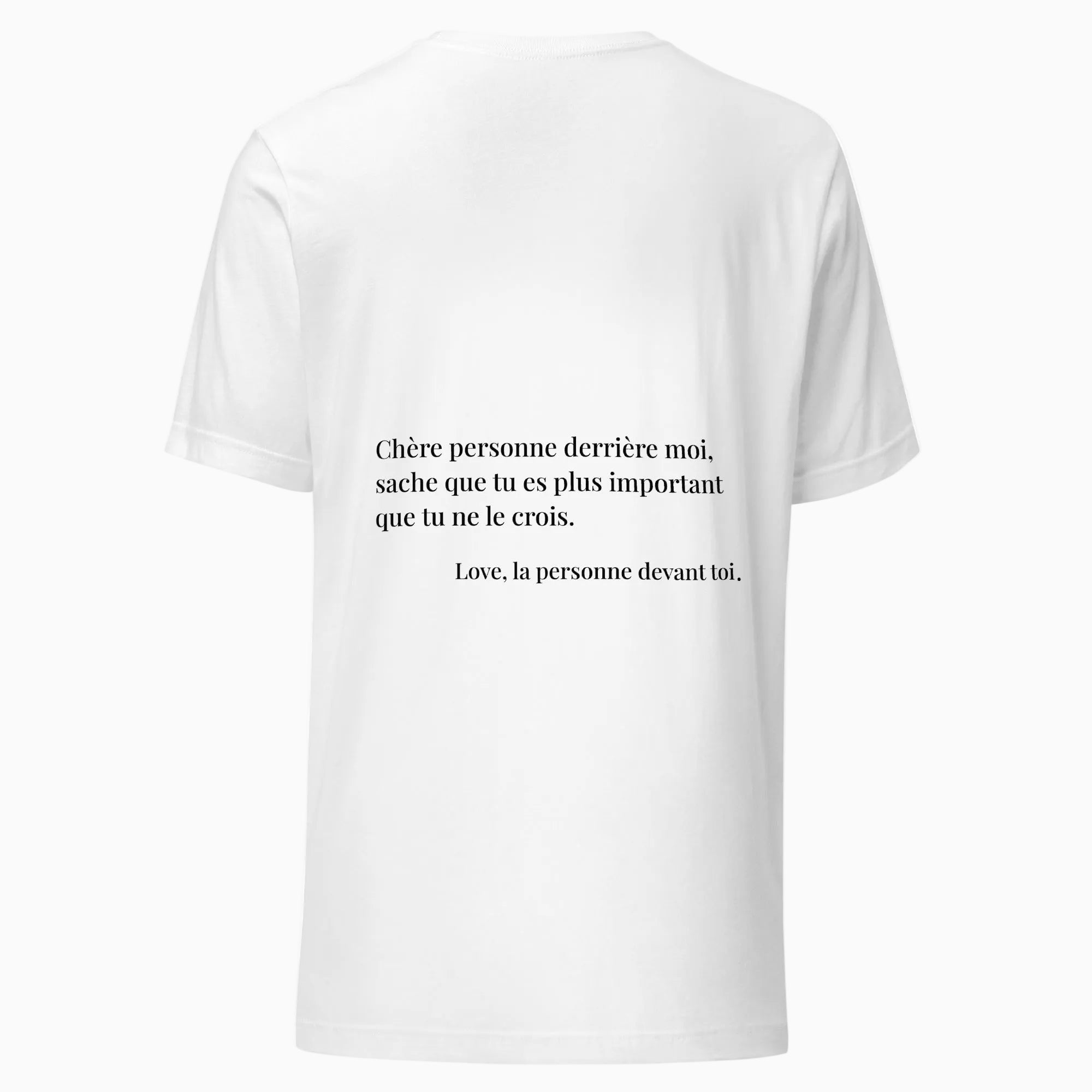 Fiche produit t-shirt blanc stay strong message au dos 